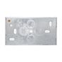 2 Gang 35mm Galvanised Steel Flush Knock Out (Back) Box