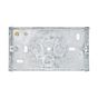 2 Gang 47mm Galvanised Steel Flush Knock Out (Back) Box