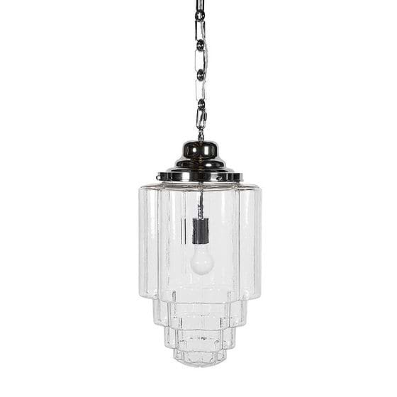 Soho Lighting Glasshouse Nickel Clear Pendant Light - The Schoolhouse Collection