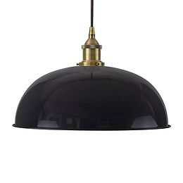 Squid Ink Blue Worcester Painted Pendant Light