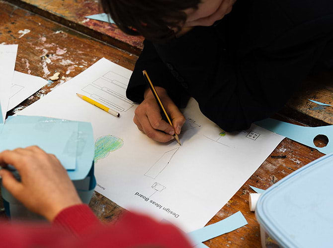 The Bluebell Light pendant designed by students