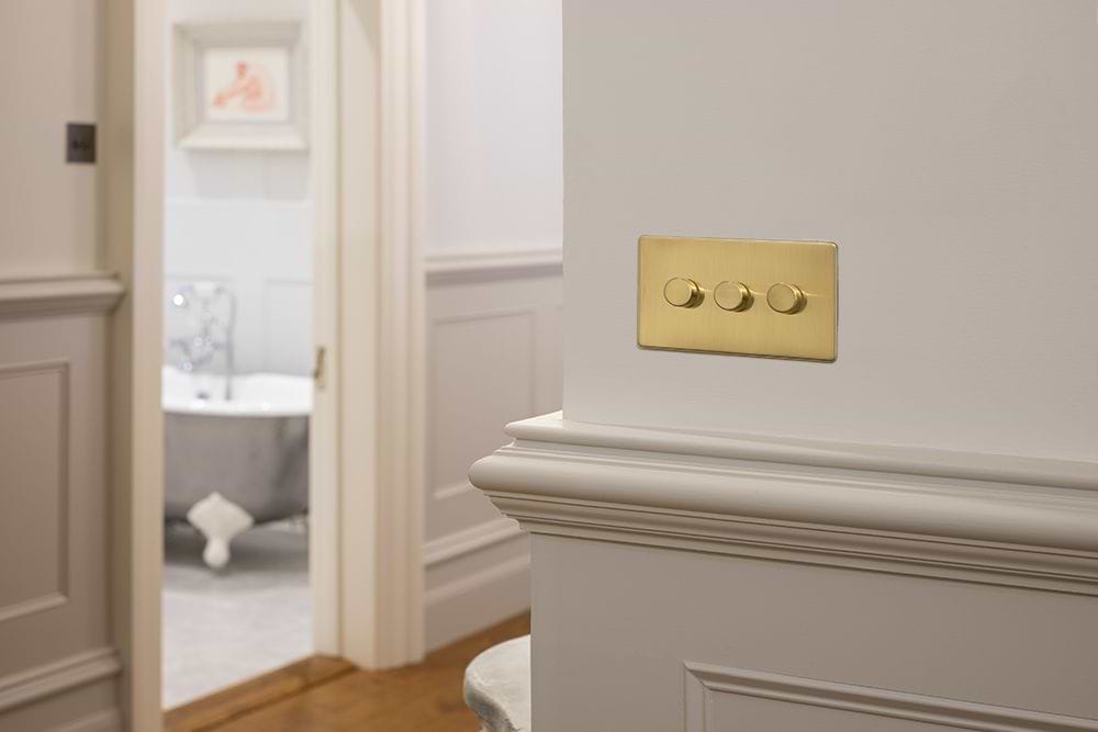 brushed brass dimmer