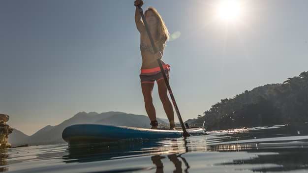Perfect conditions for paddle boarding