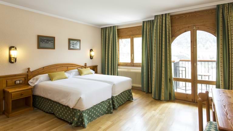 A spacious twin room