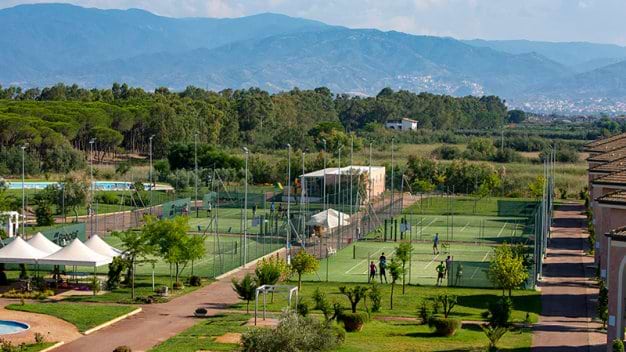 four tennis courts