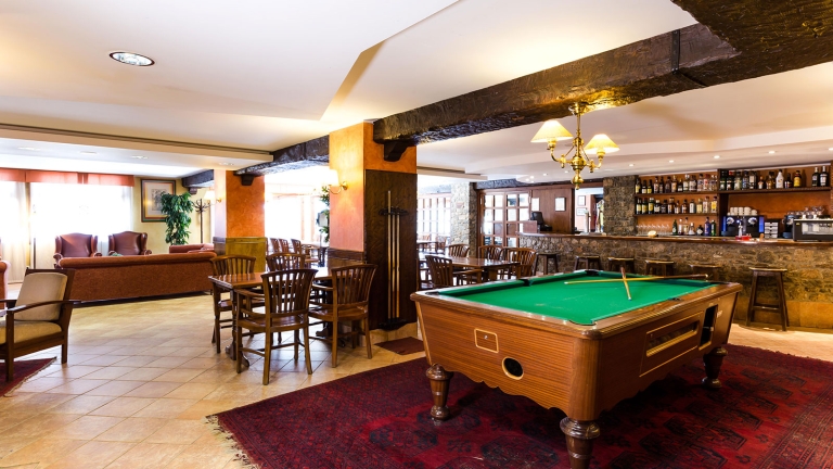 Bar with pool table