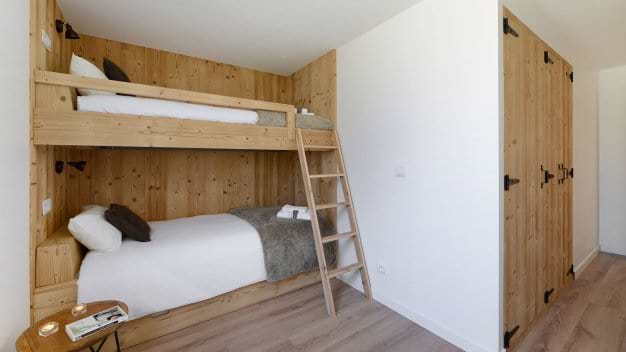 The spacious bunk bedroom