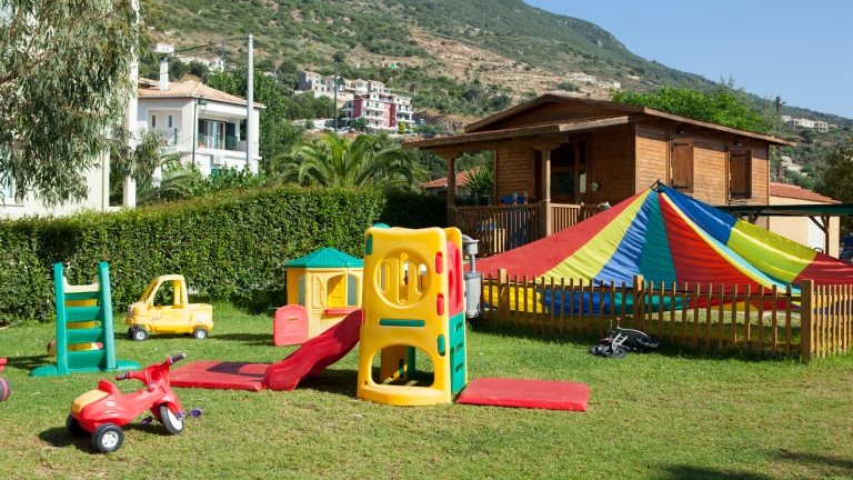 Play area for our youngest guests at Cosmos Beach Club