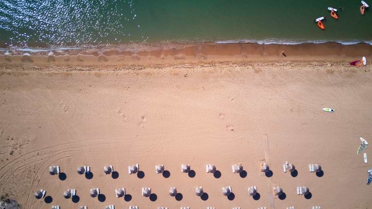 Aerial view of Analipsi beach
