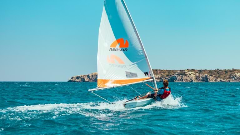 Dinghy sailing at Levante Beach Club