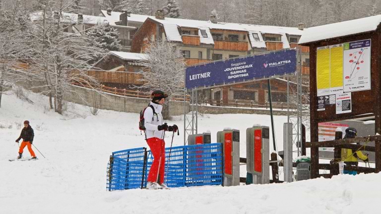 Ski from the door