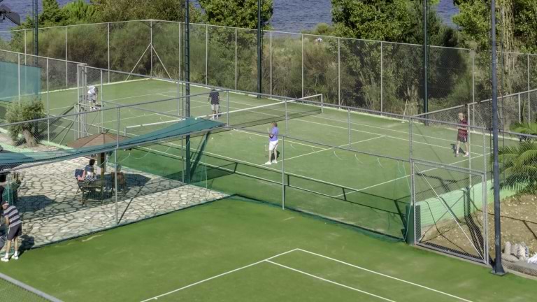 Tennis courts at Vounaki Beach Club