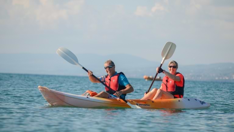 Kayaking fun at Messini Beach Club