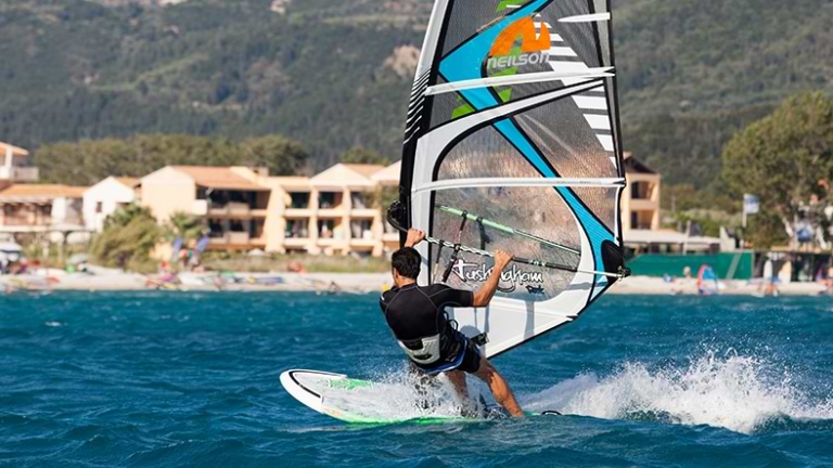 Windsurfing at Cosmos Beach Club