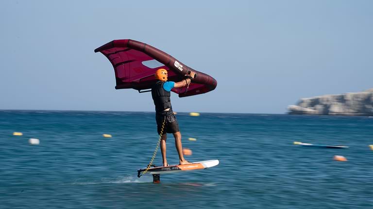 Getting the hang of foiling at Levante Beach Club