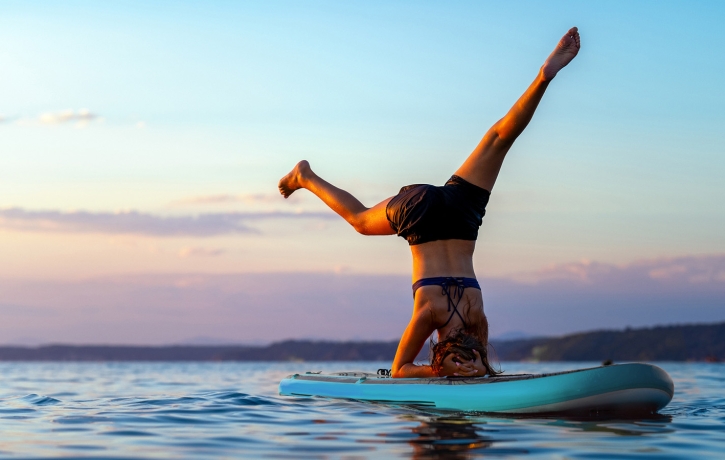 woman on paddle board