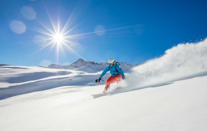 Man skiing in Italy
