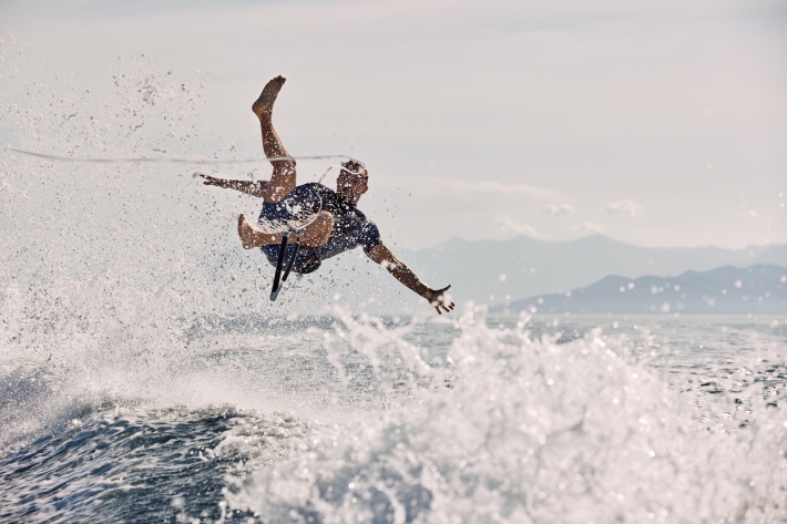 Wakeboarding wipe out