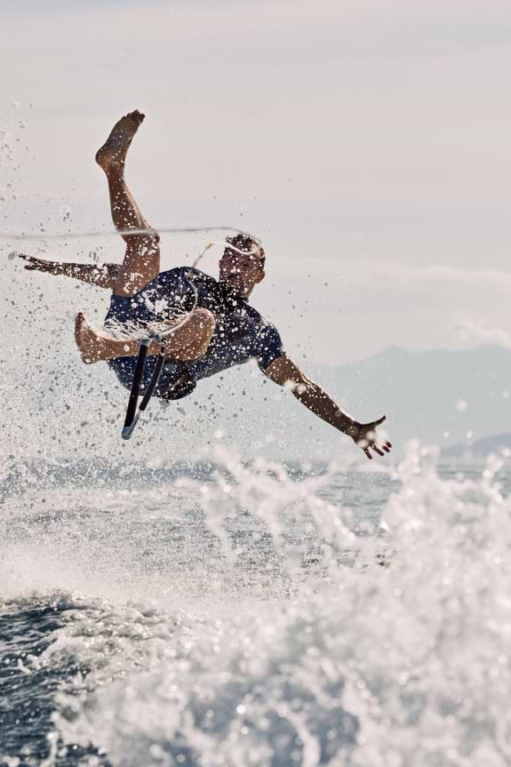 Wakeboarding wipe out