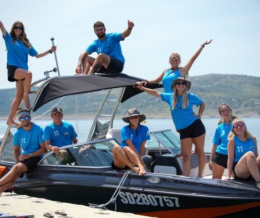 Ski team at Alana Beach Club