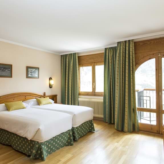 A spacious twin room