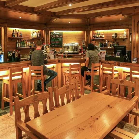 The large bar area