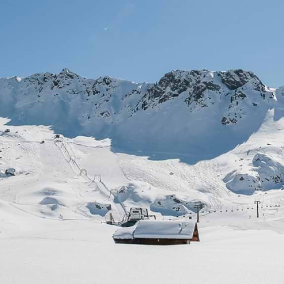 snow covered mountains in Italy