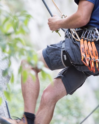 Man rock climbing in Croatia