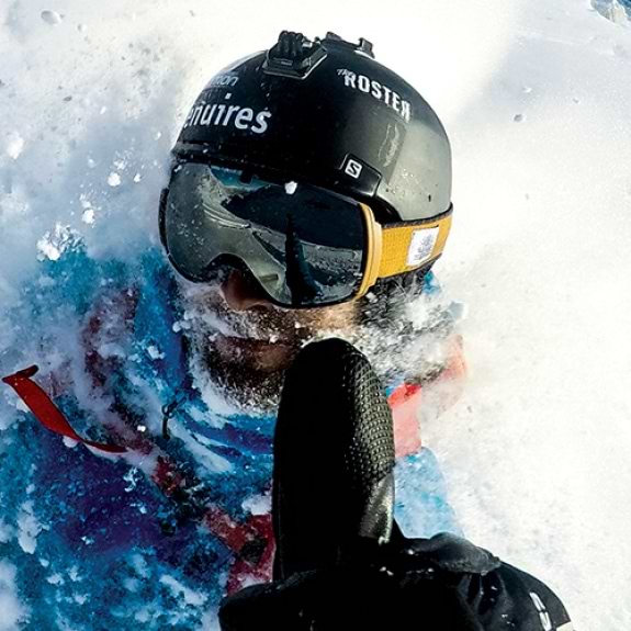 skiing in powder