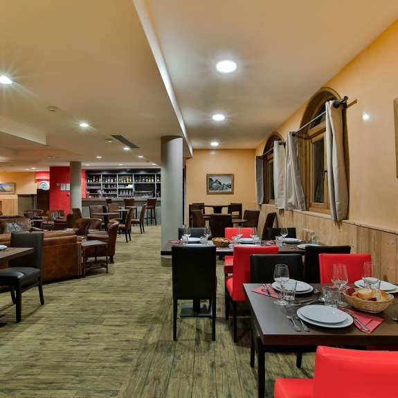 The dining area
