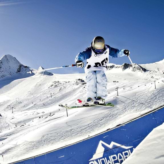 skier doing a trick
