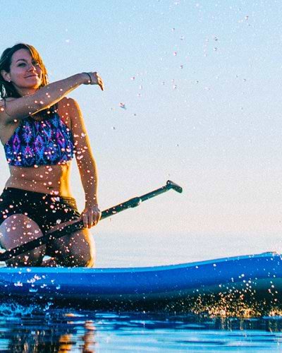 girl on paddle board