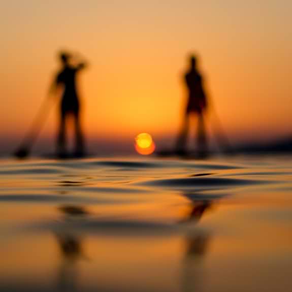 paddle boarding