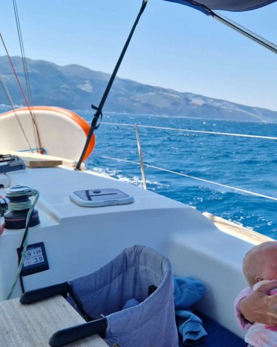 Sarah Ayton OBE Neilson Flotilla Sailing Holiday (with baby)