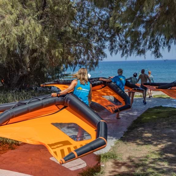 Wing foiling taster sessions at Levante Beach Club
