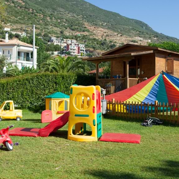 Play area for our youngest guests at Cosmos Beach Club