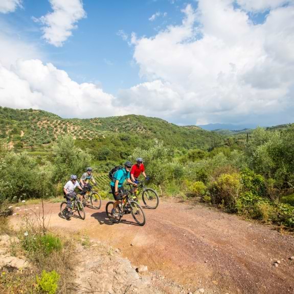 Guided mountain biking at Messini Beach Club