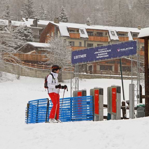 Ski from the door