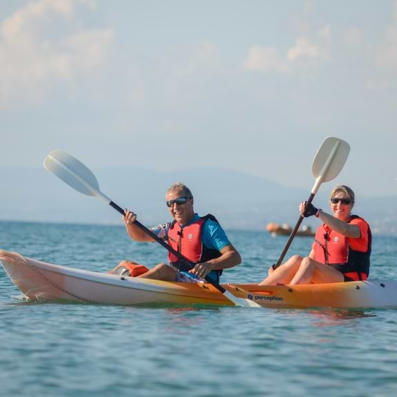 Kayaking fun at Buca Beach Club