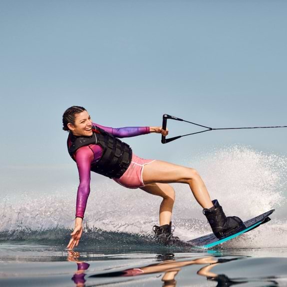 woman wakeboarding in Greece