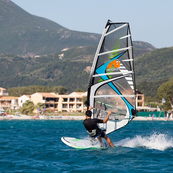 Windsurfing at Cosmos Beach Club