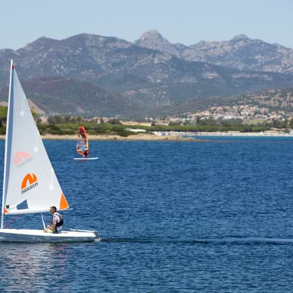 Morning dinghy sailing at Baia dei Mori Beach Club