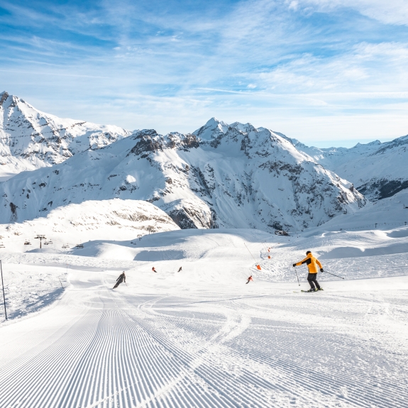 Groomed slopes