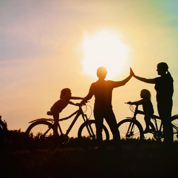 Family cycling