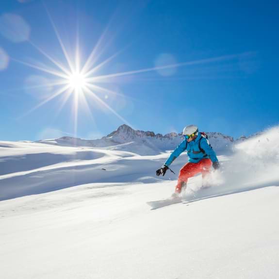 Man skiing in Italy