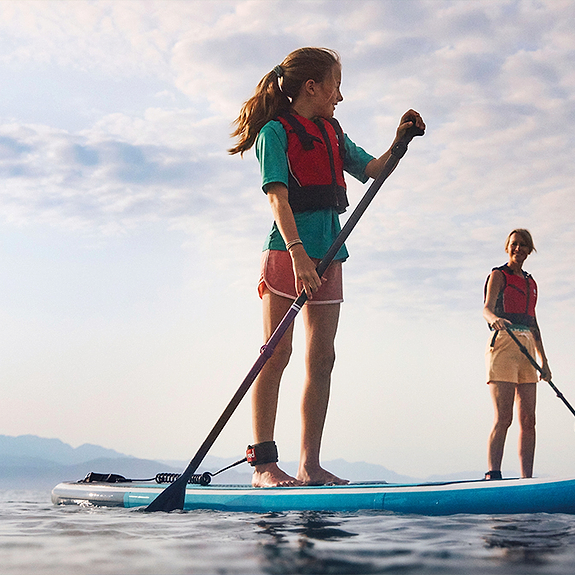 people paddle boarding