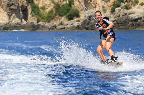 girl wakeboarding