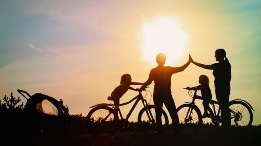 Family cycling