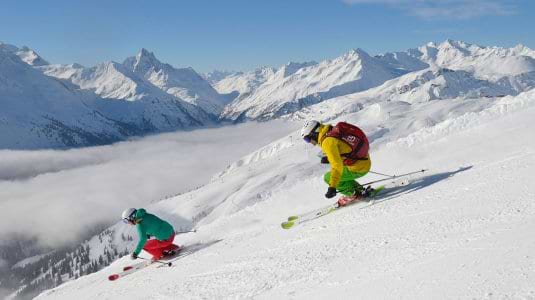 two skiers in st Anton