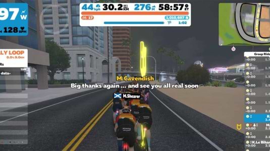 Racing with Zwift